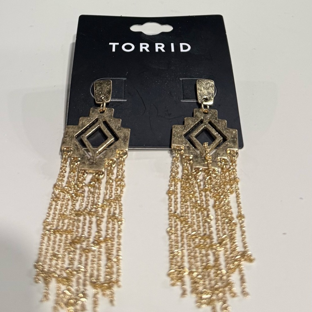 Torrid Gold Geometric Dangle Earrings